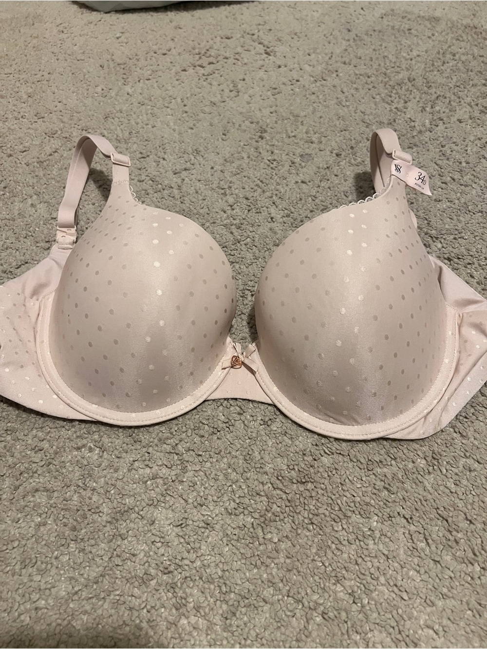 34D Light Pink Polka Dot T-Shirt Bra